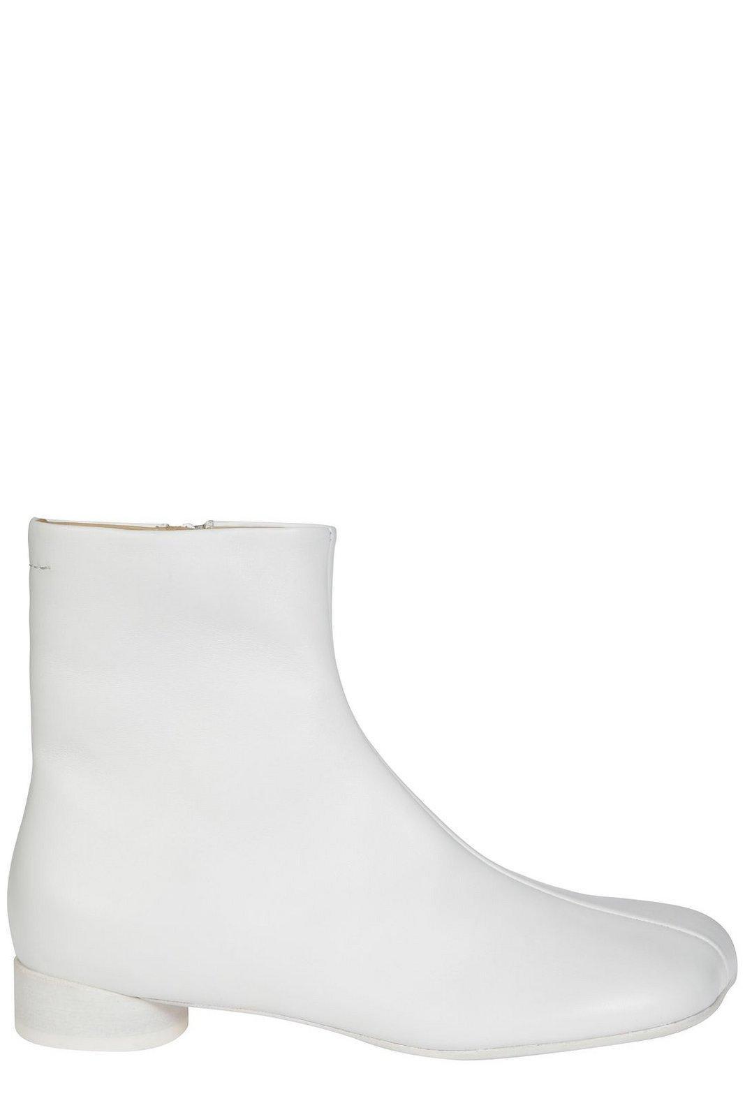 mm6 maison margiela anatomic square toe ankle boots