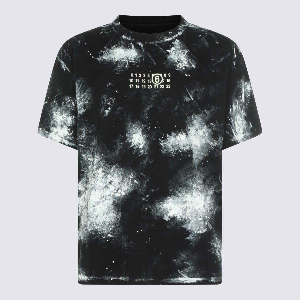 mm6 maison margiela black cotton t-shirt