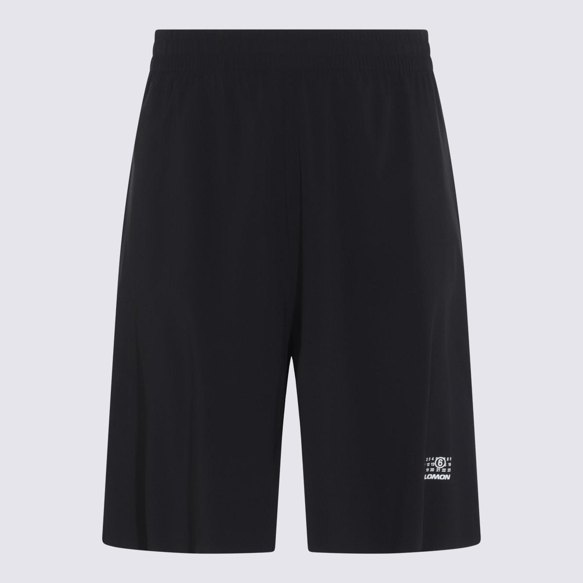 mm6 maison margiela black shorts