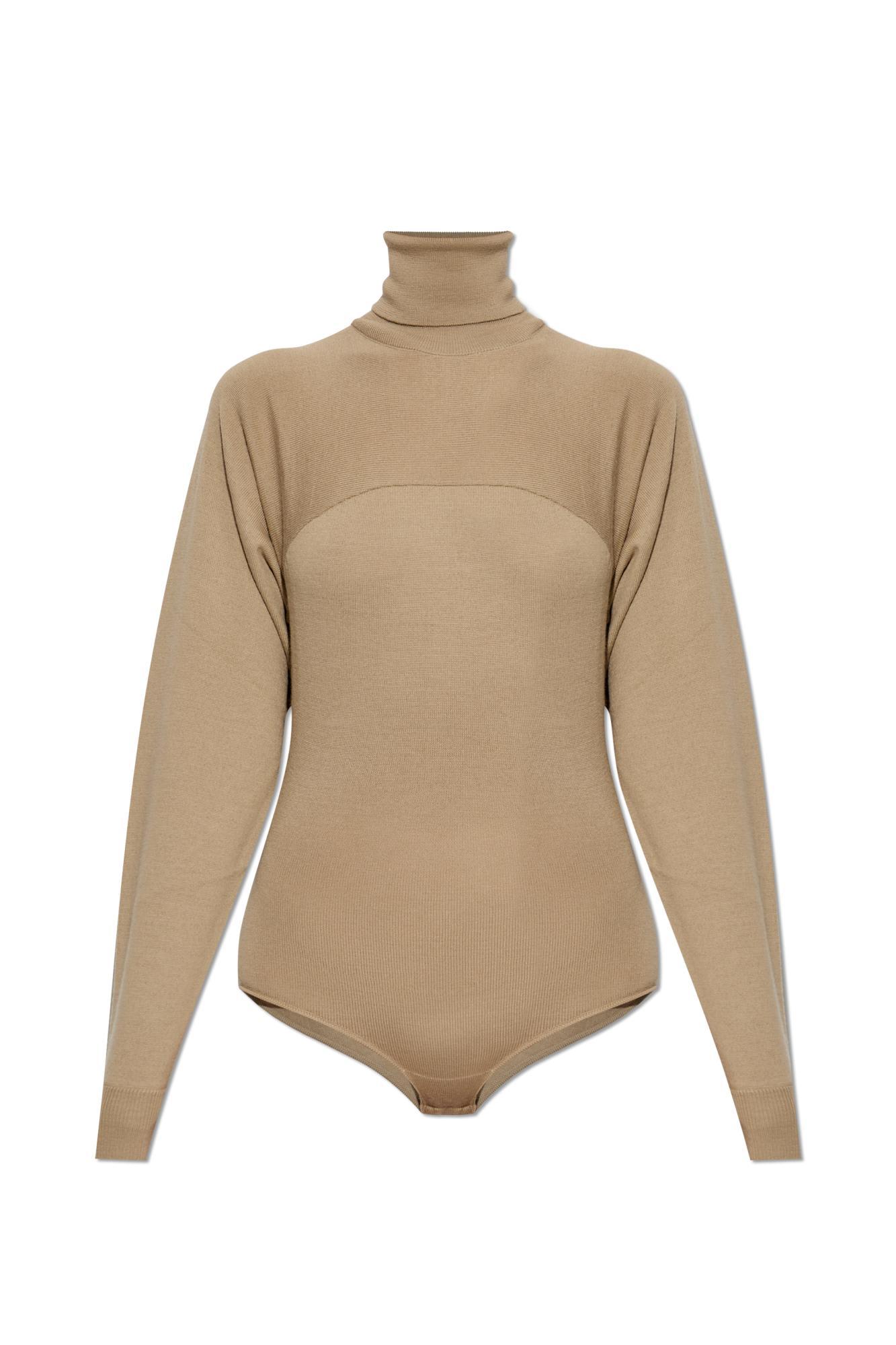 mm6 maison margiela bodysuit with turtleneck