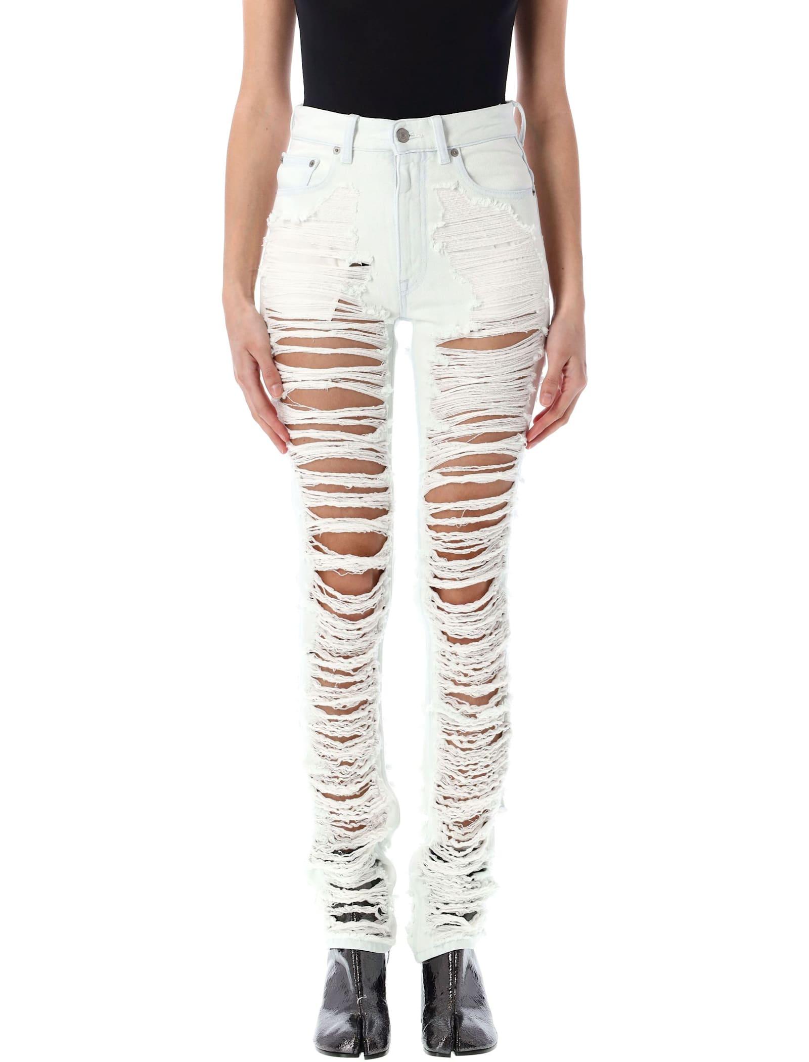 mm6 maison margiela broken skinny jeans