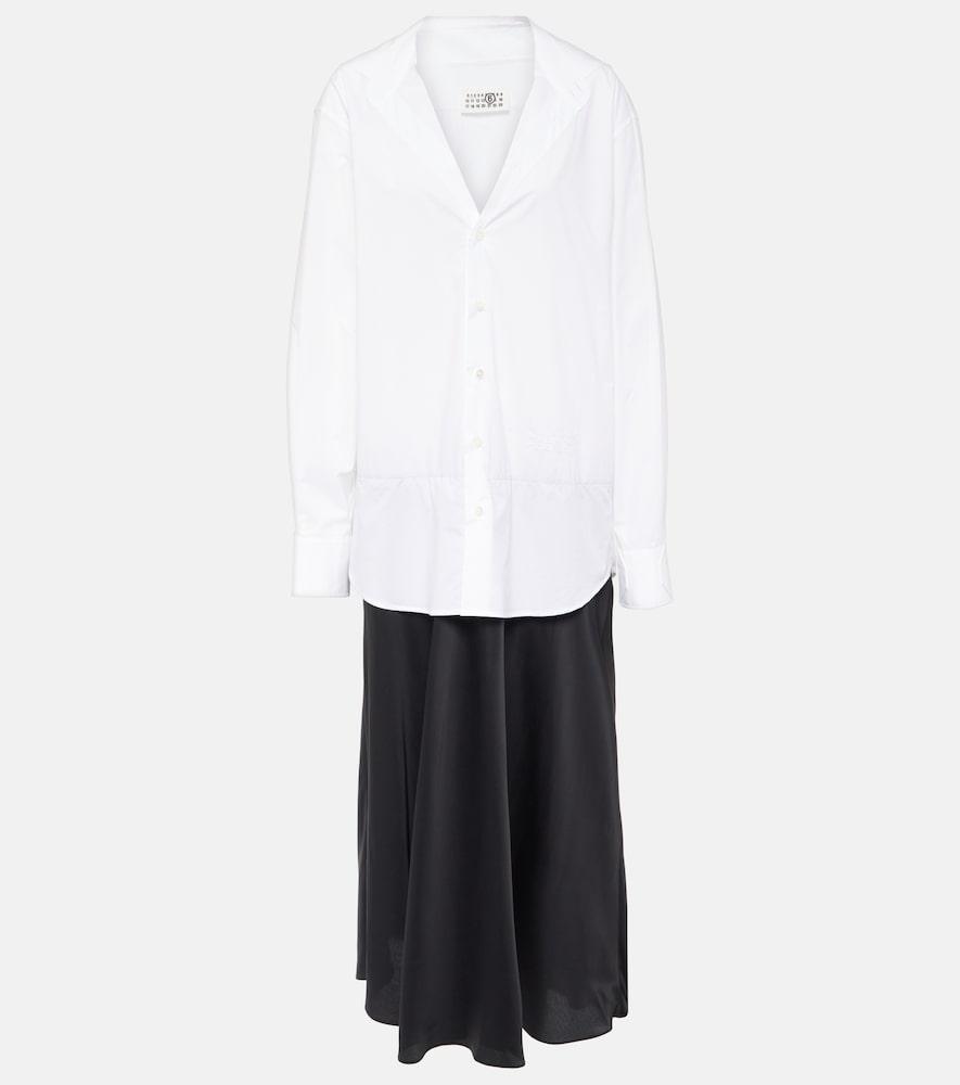 mm6 maison margiela cotton midi dress