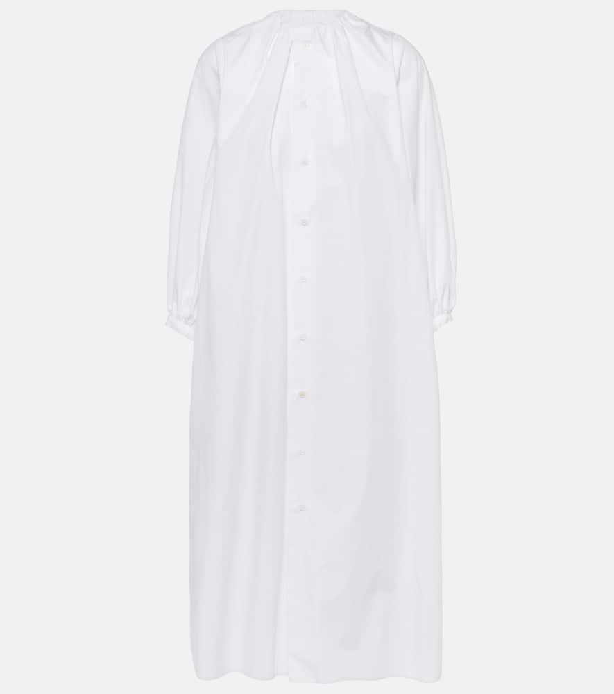 mm6 maison margiela cotton poplin midi dress