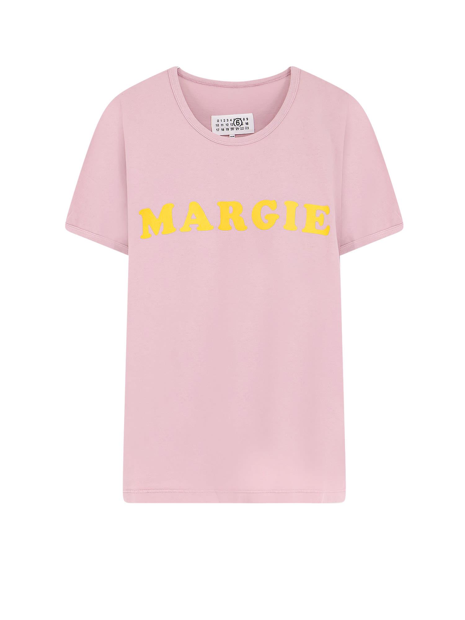mm6 maison margiela cotton t-shirt with print