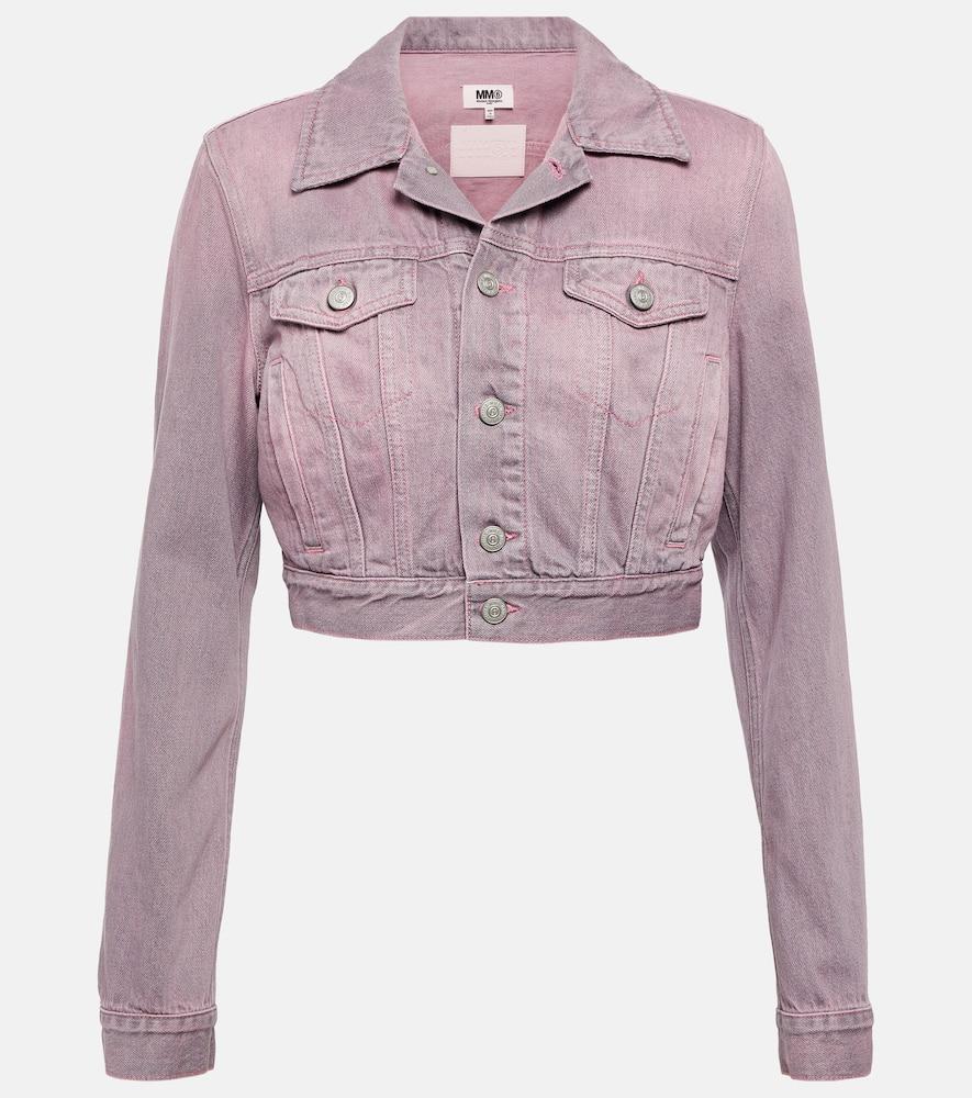 mm6 maison margiela cropped denim jacket