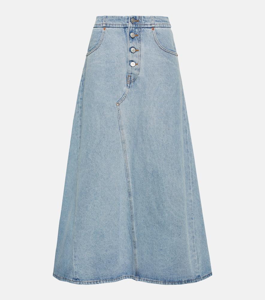 mm6 maison margiela denim maxi skirt