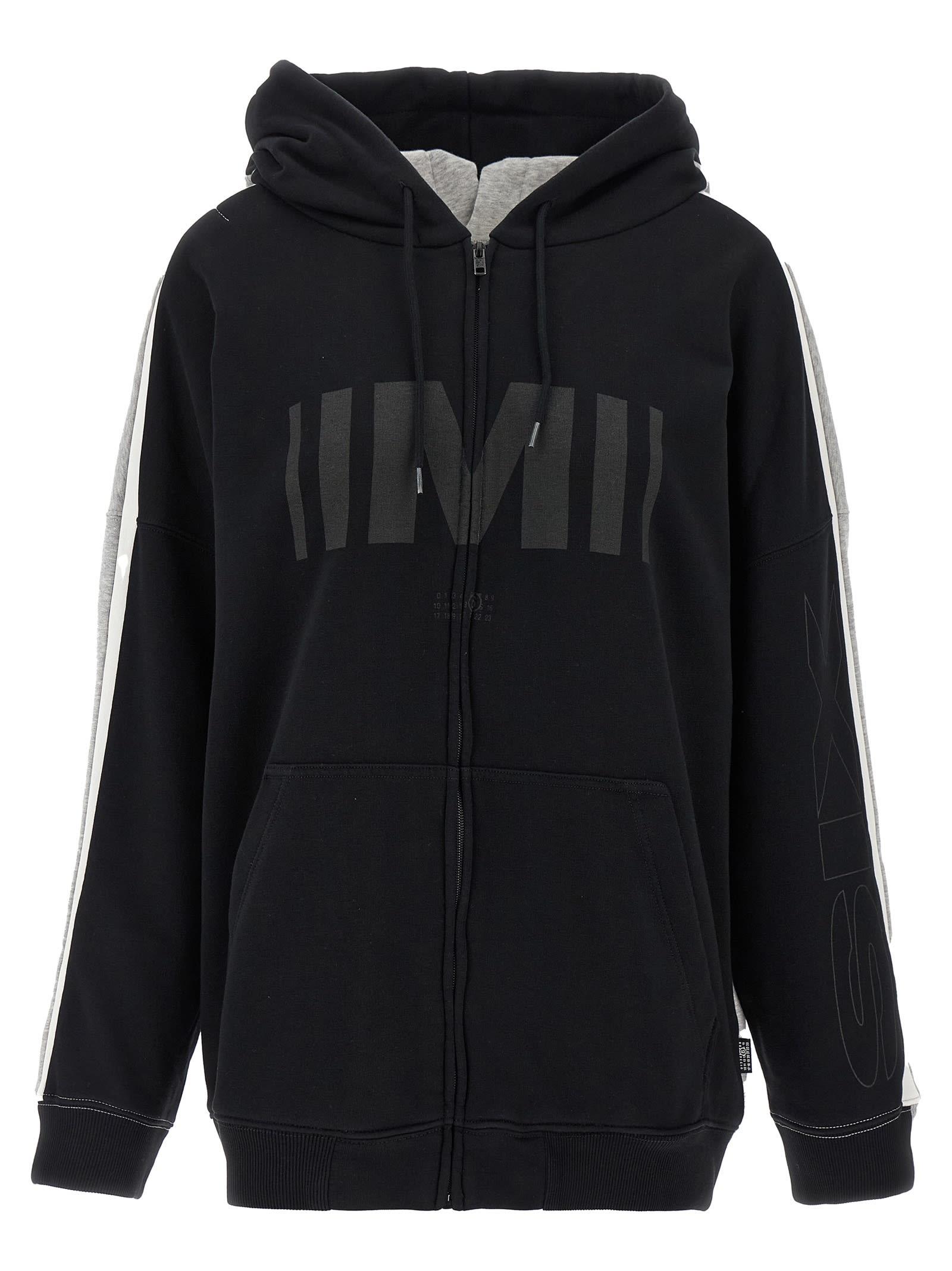 mm6 maison margiela double front hoodie