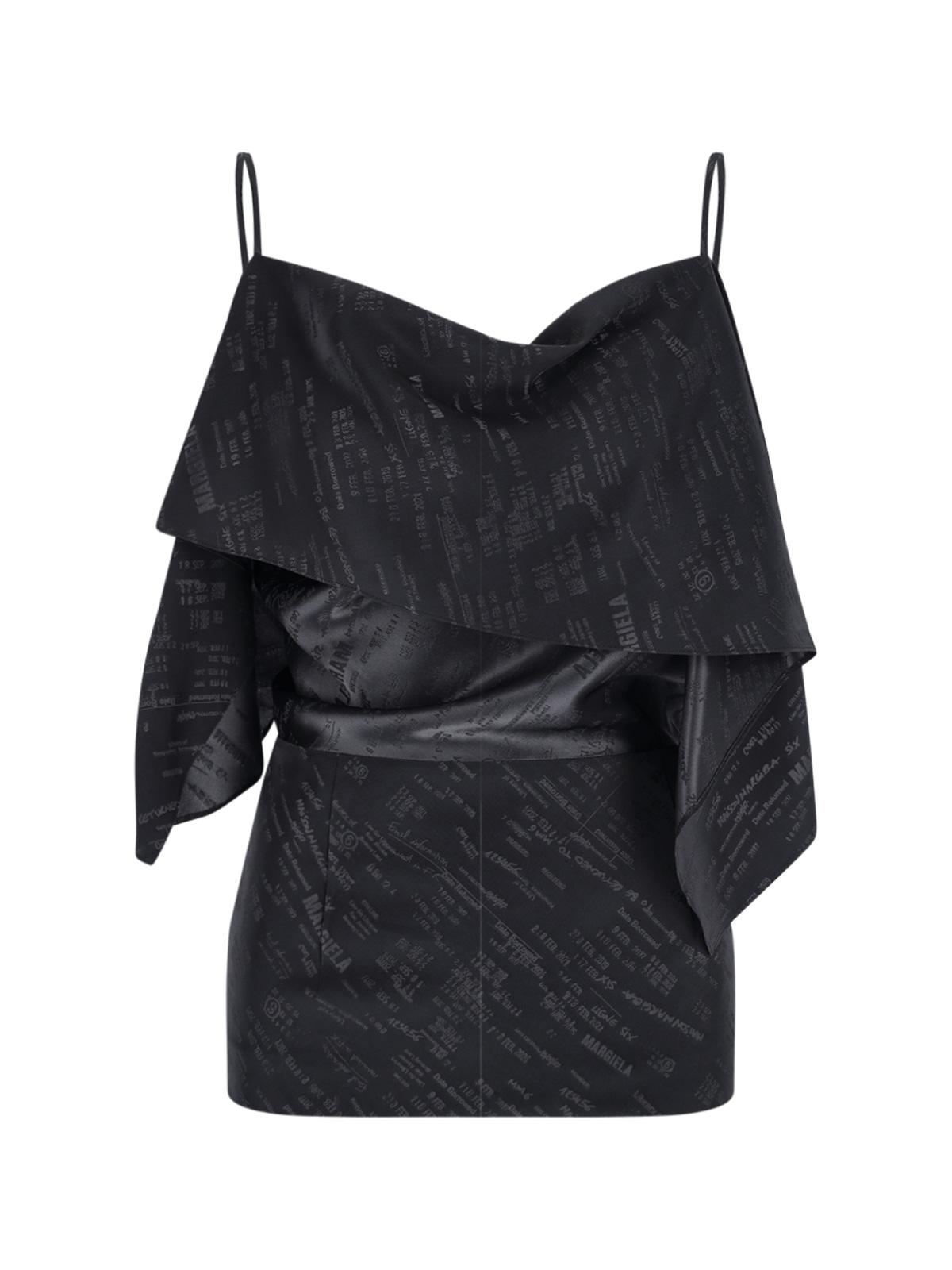 mm6 maison margiela dresses black acetate - women
