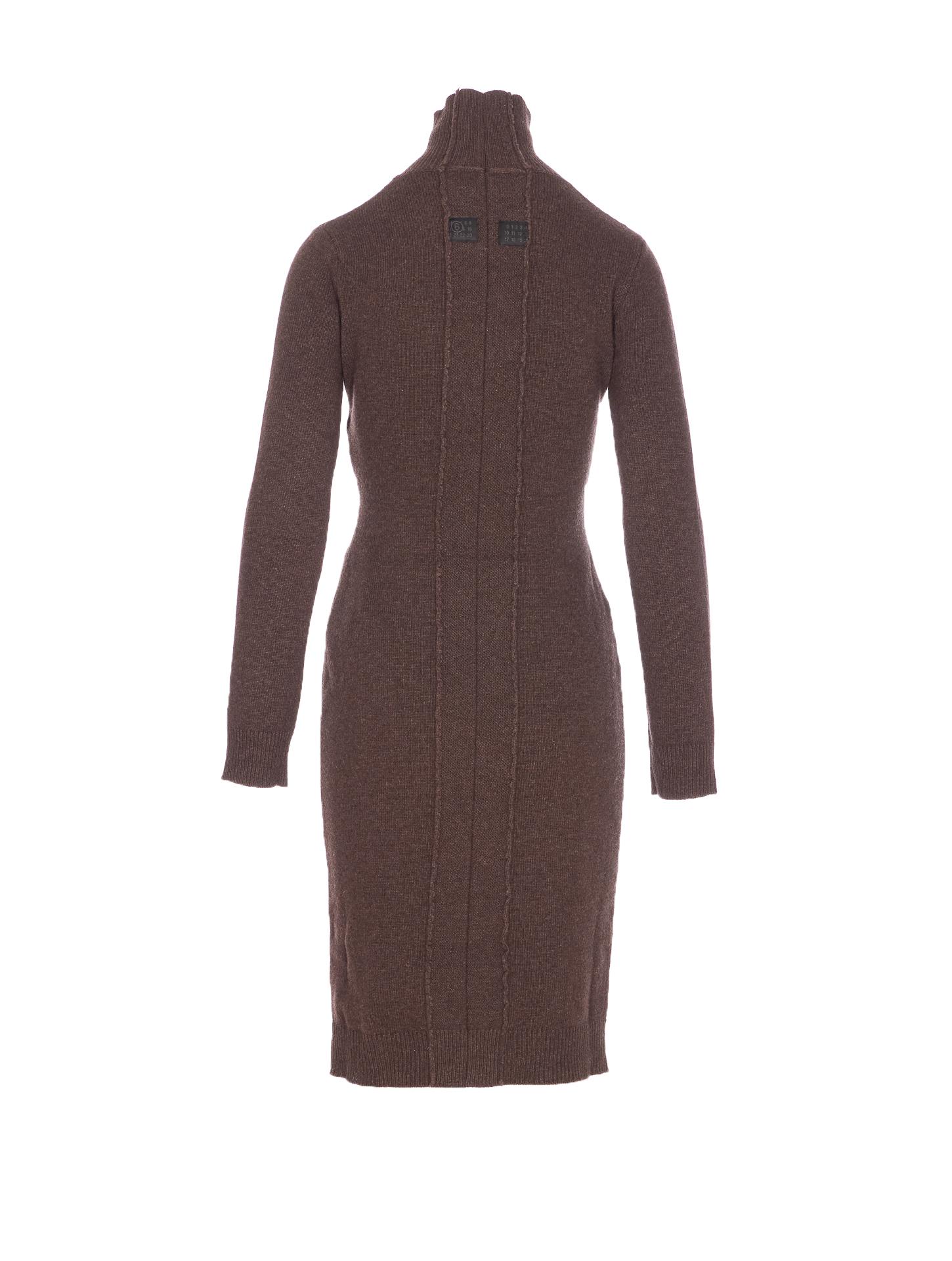 mm6 maison margiela dresses brown wool - women