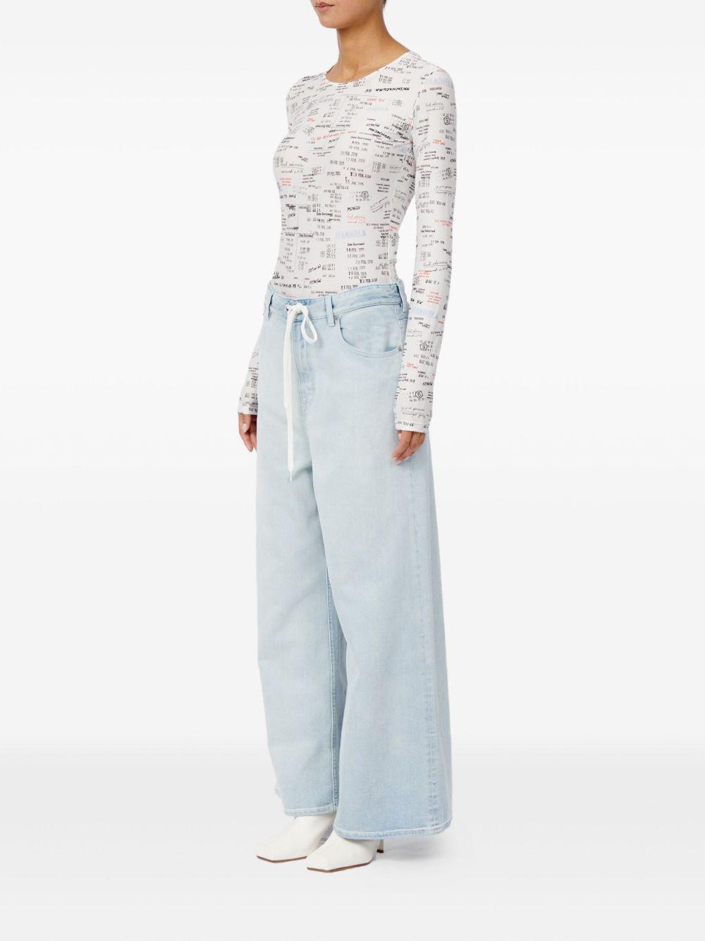 mm6 maison margiela jeans clear blue cotton elastane - women