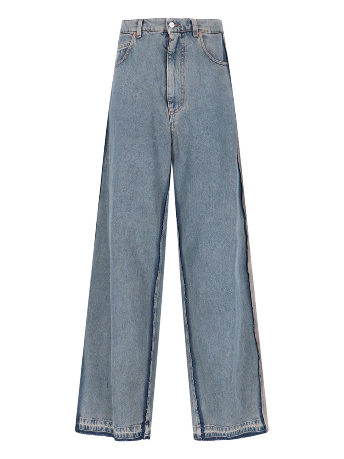 mm6 maison margiela jeans grey cotton - women