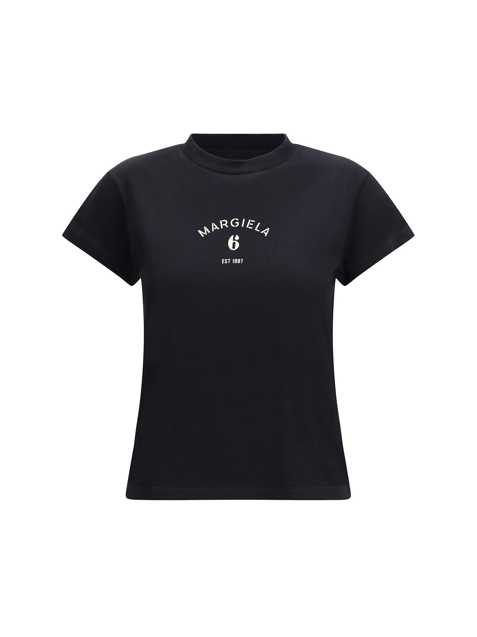 mm6 maison margiela jersey t-shirt with logo