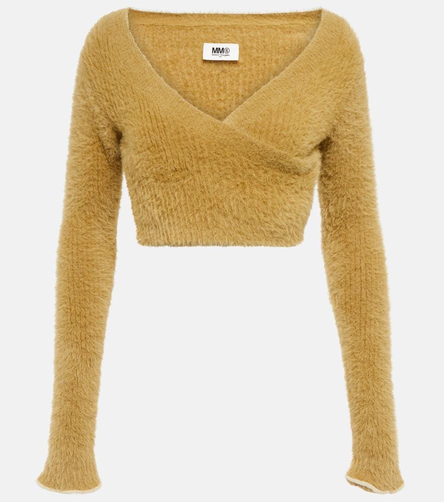 mm6 maison margiela knit crop top