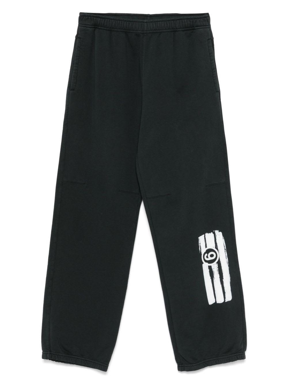 mm6 maison margiela logo cotton sweatpants