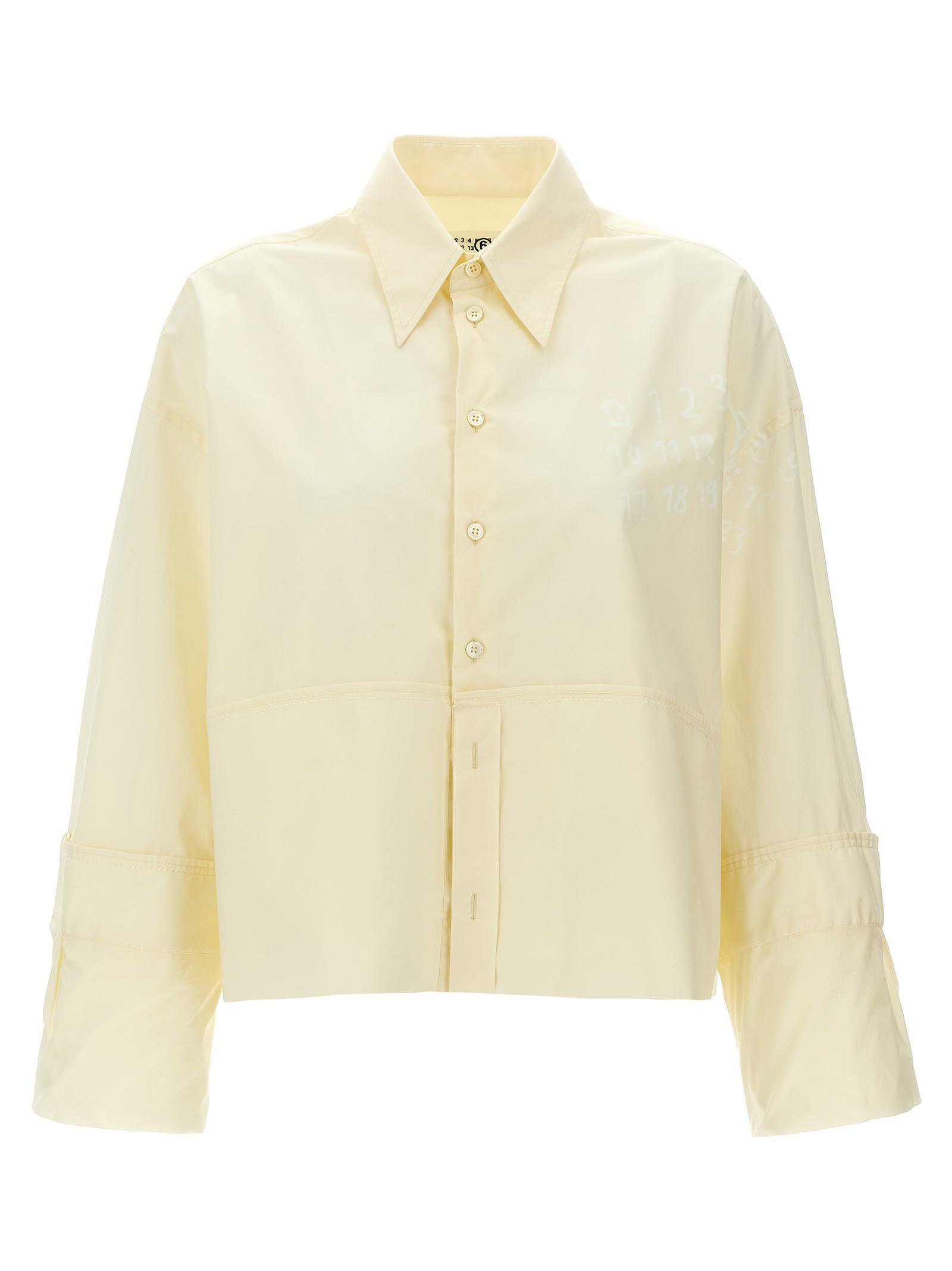 mm6 maison margiela logo print shirt