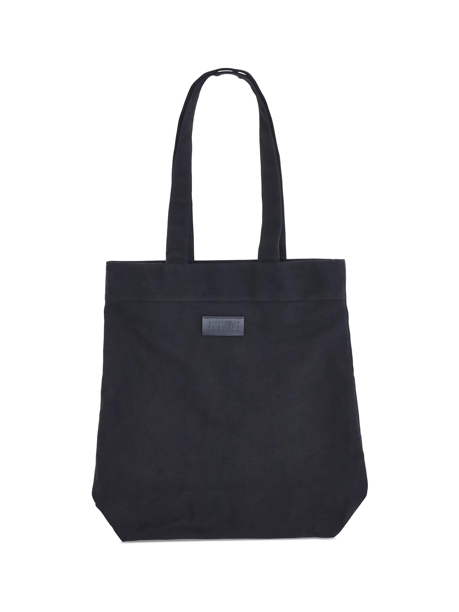 mm6 maison margiela logoed tote bag