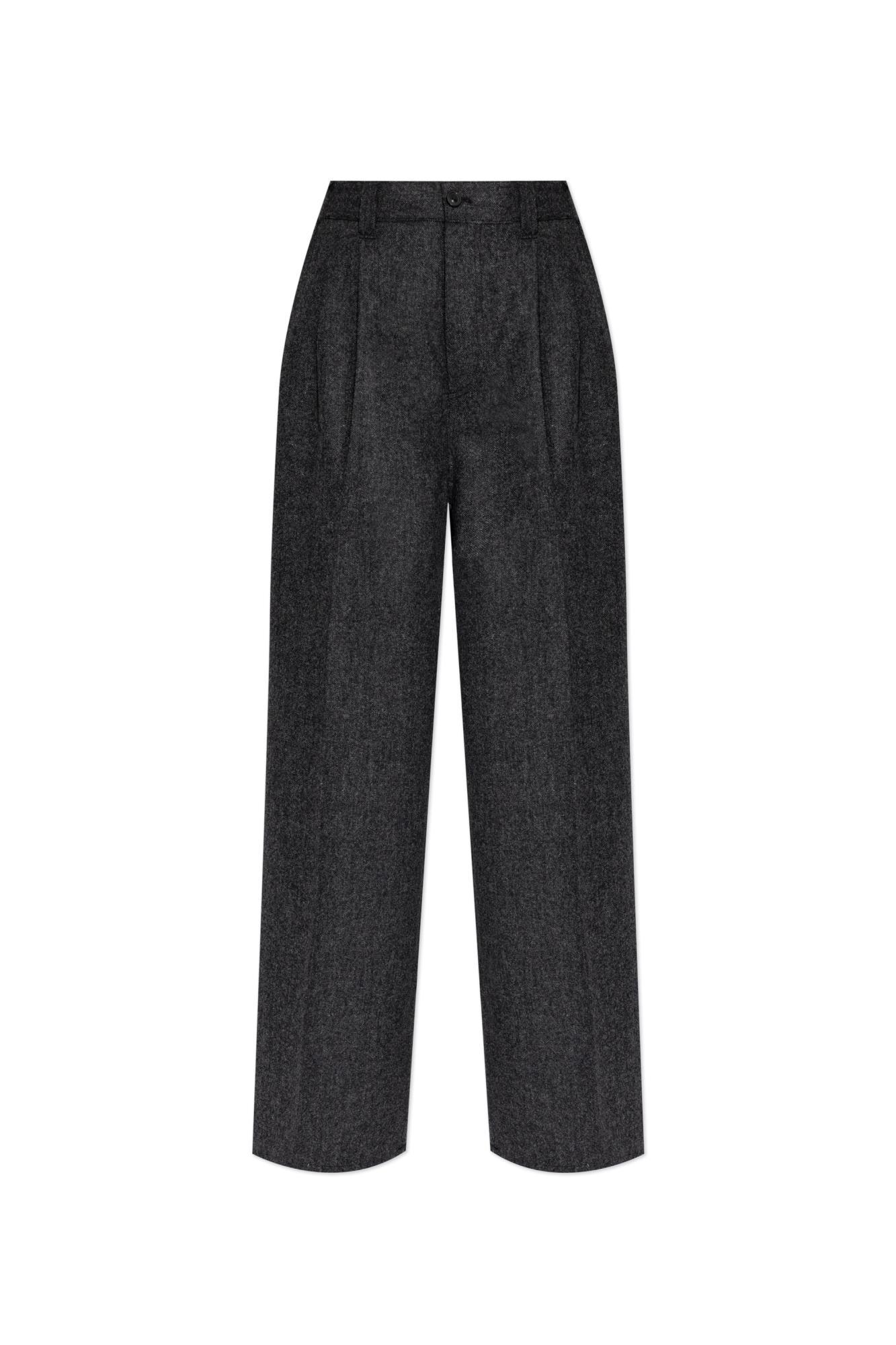 mm6 maison margiela maison margiela wool trousers with pleats