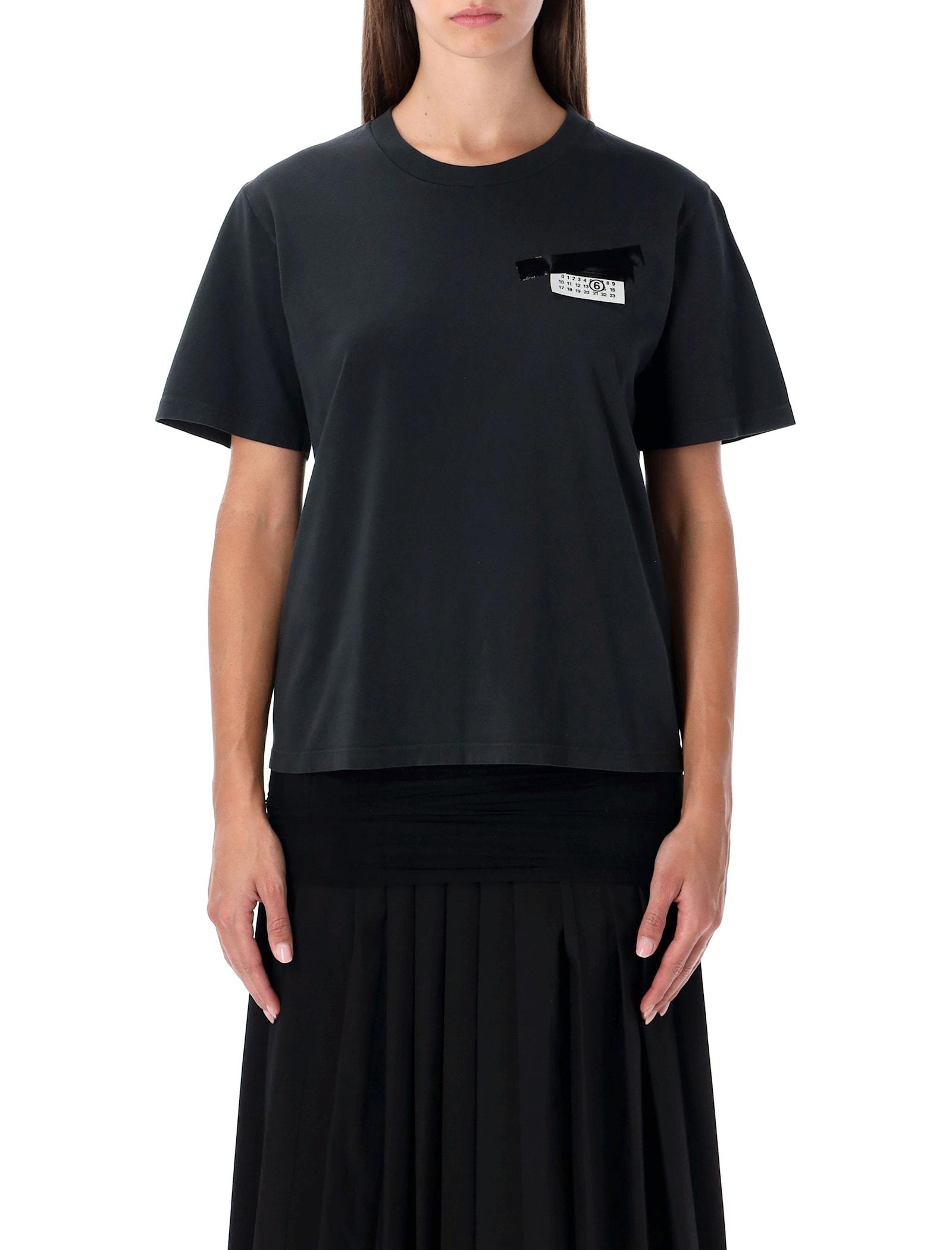 mm6 maison margiela mm6 cotton logo t-shirt