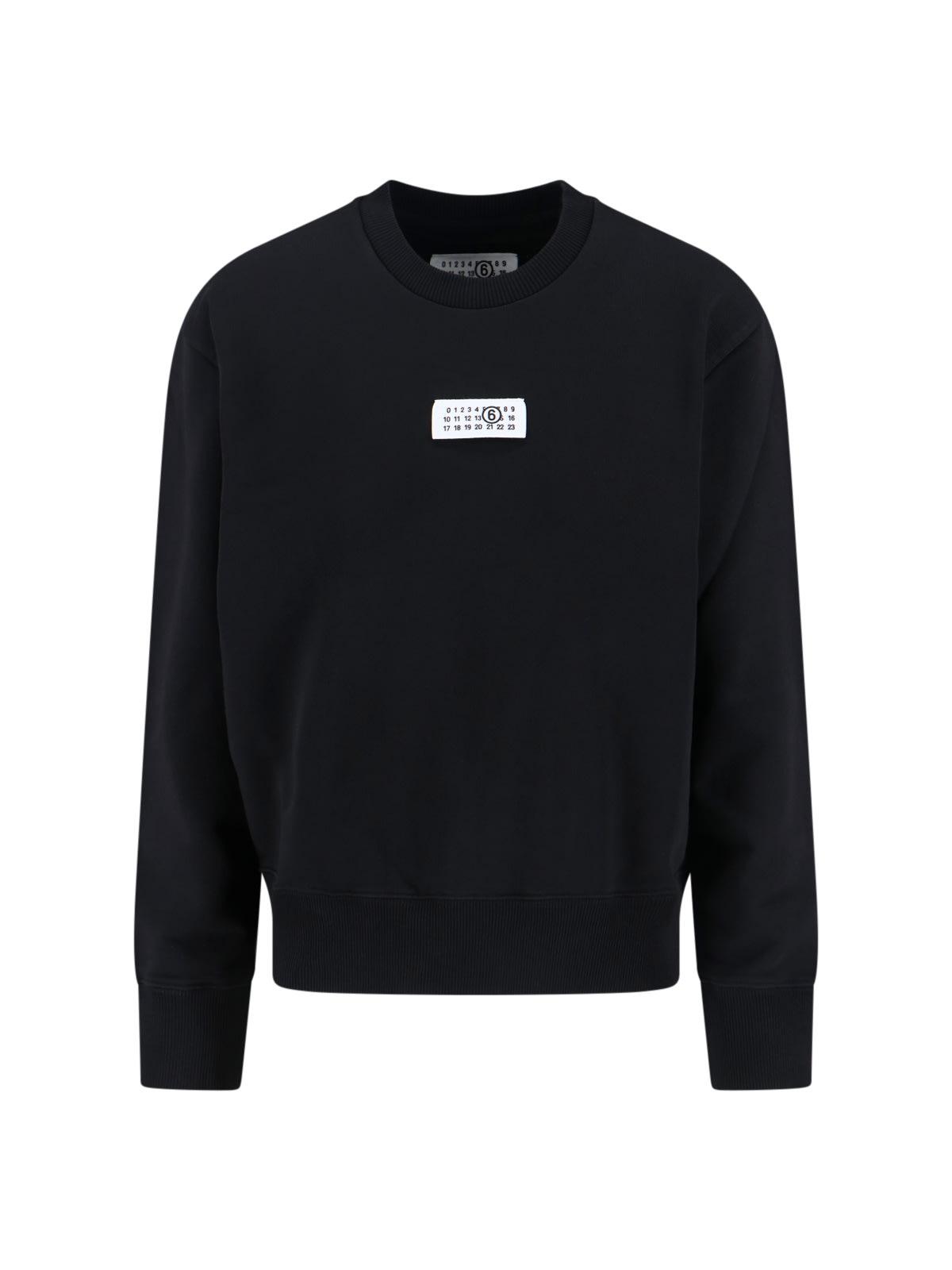 mm6 maison margiela numeric crew neck sweatshirt
