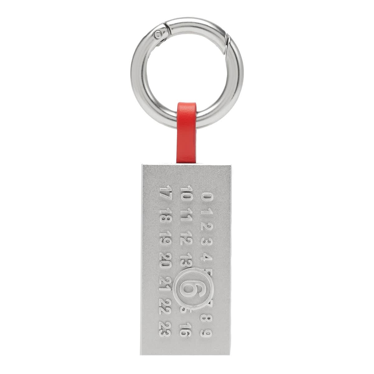 mm6 maison margiela numeric tag keyring