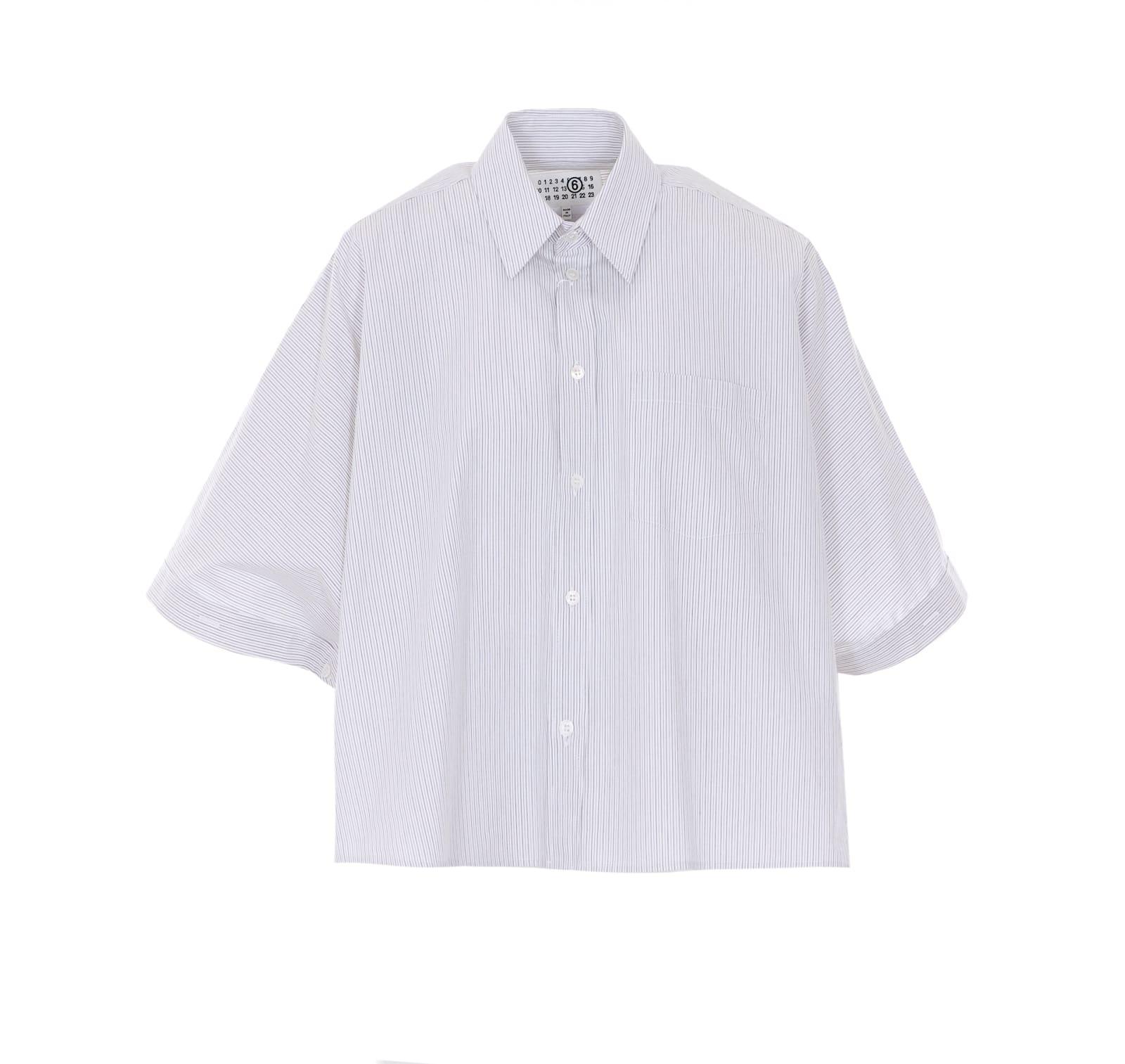 mm6 maison margiela oversize cropped shirt