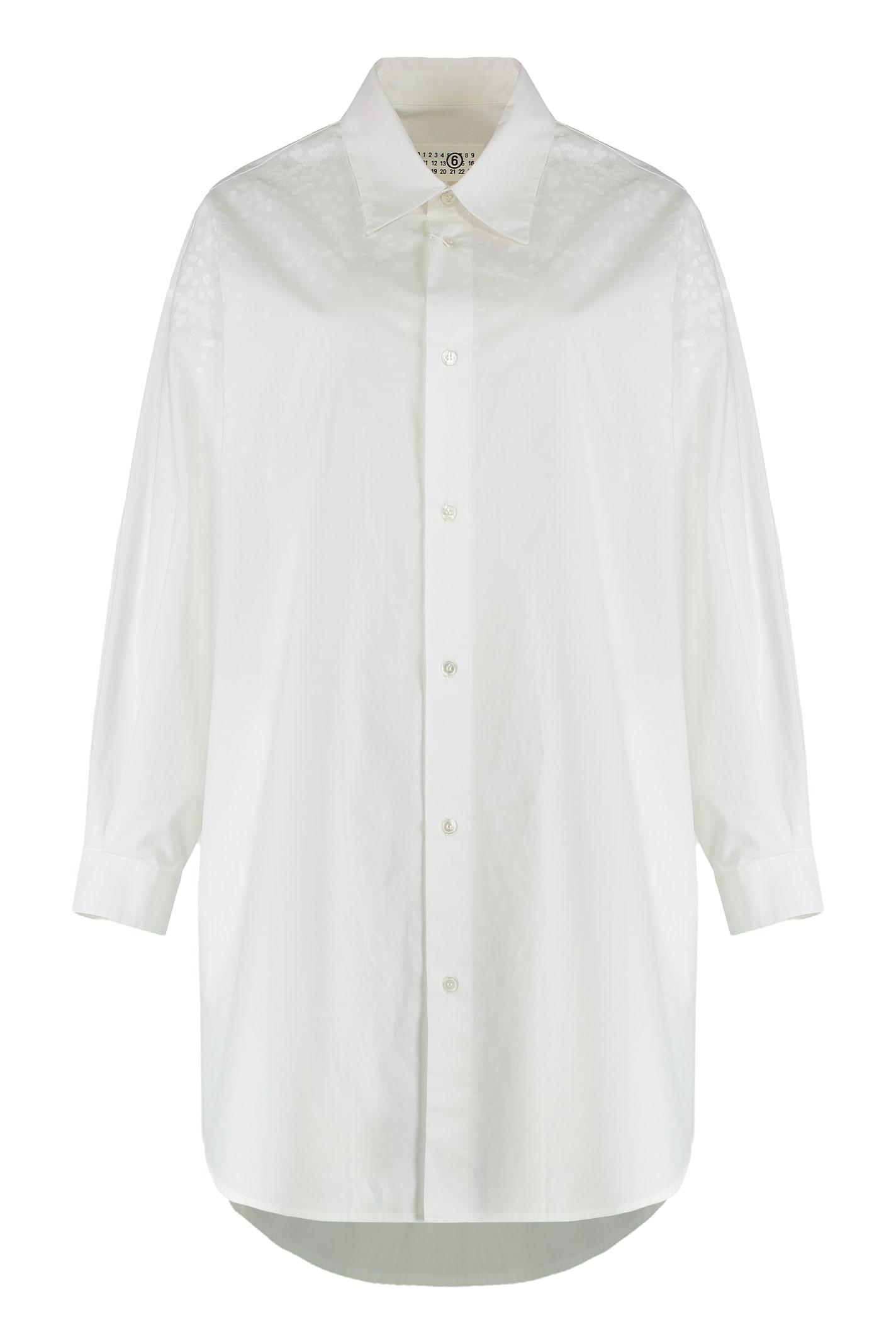mm6 maison margiela oversized cotton shirt