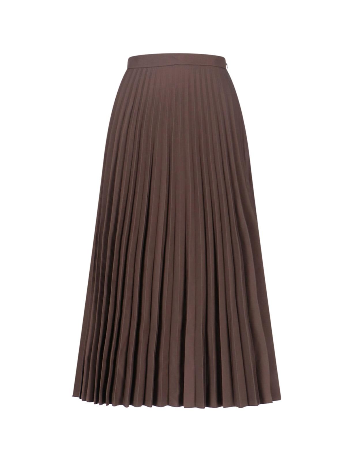 mm6 maison margiela pleated midi skirt