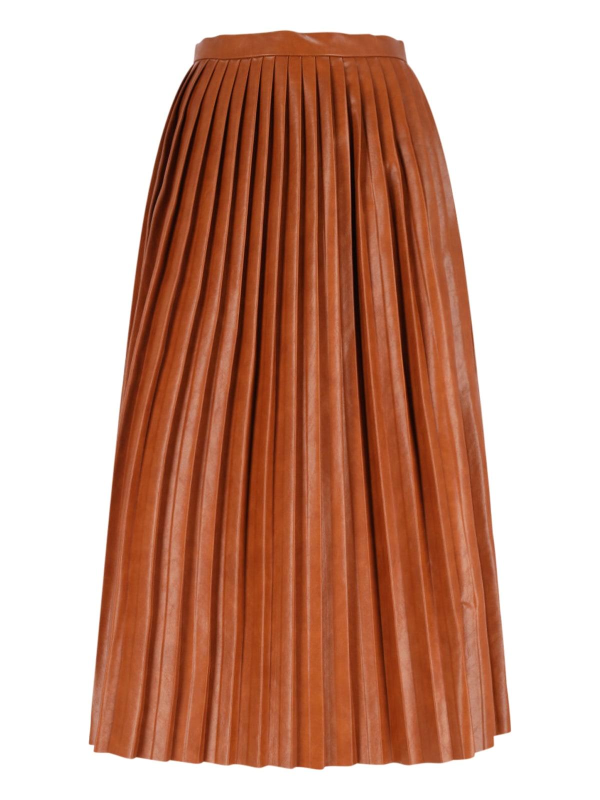 mm6 maison margiela pleated midi skirt
