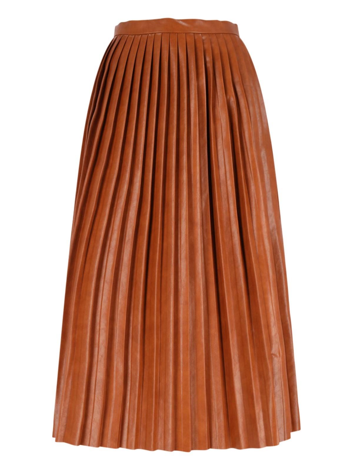 mm6 maison margiela pleated midi skirt
