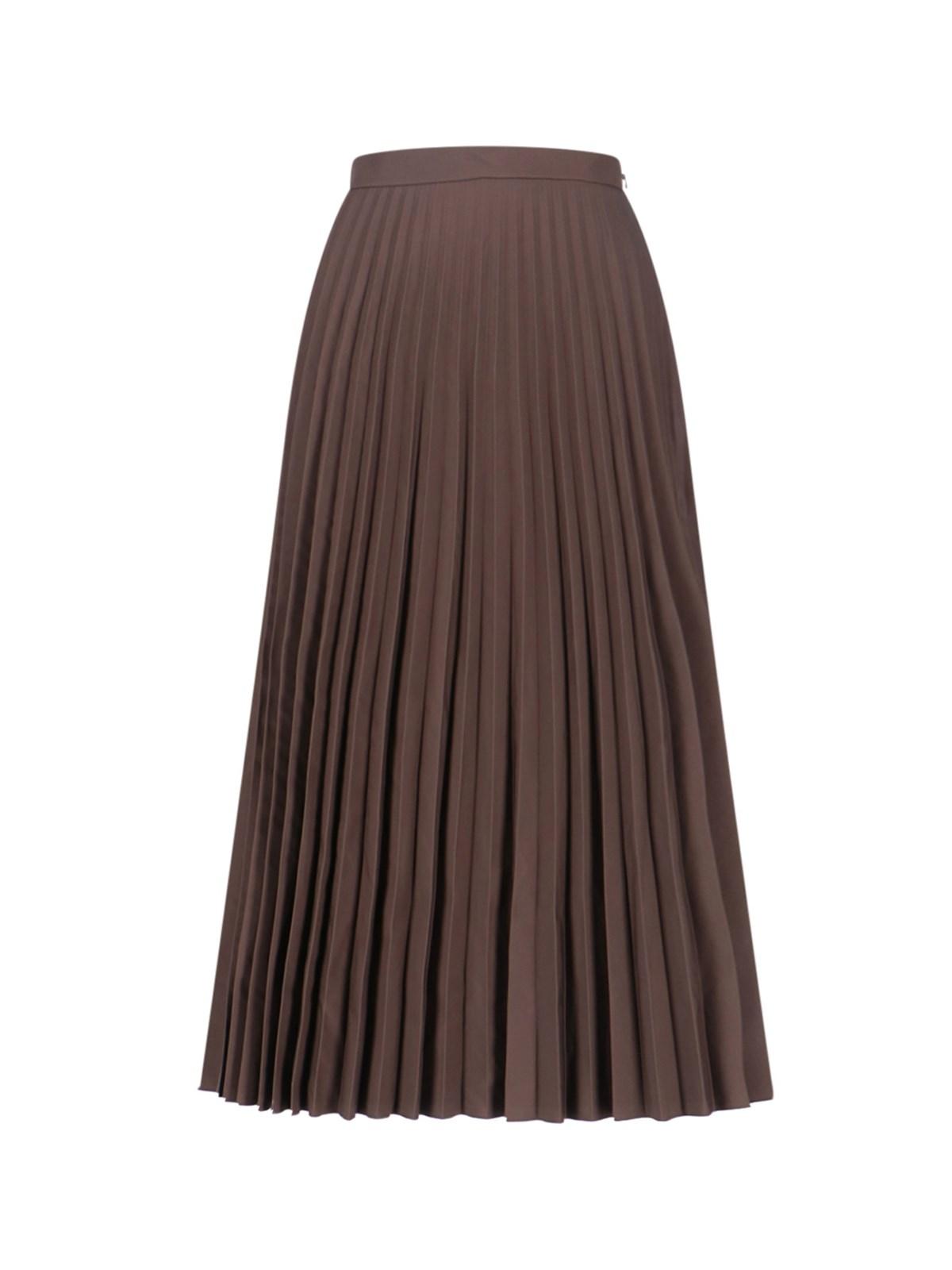 mm6 maison margiela pleated midi skirt