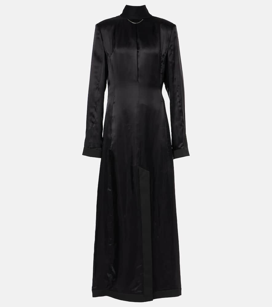 mm6 maison margiela satin maxi dress