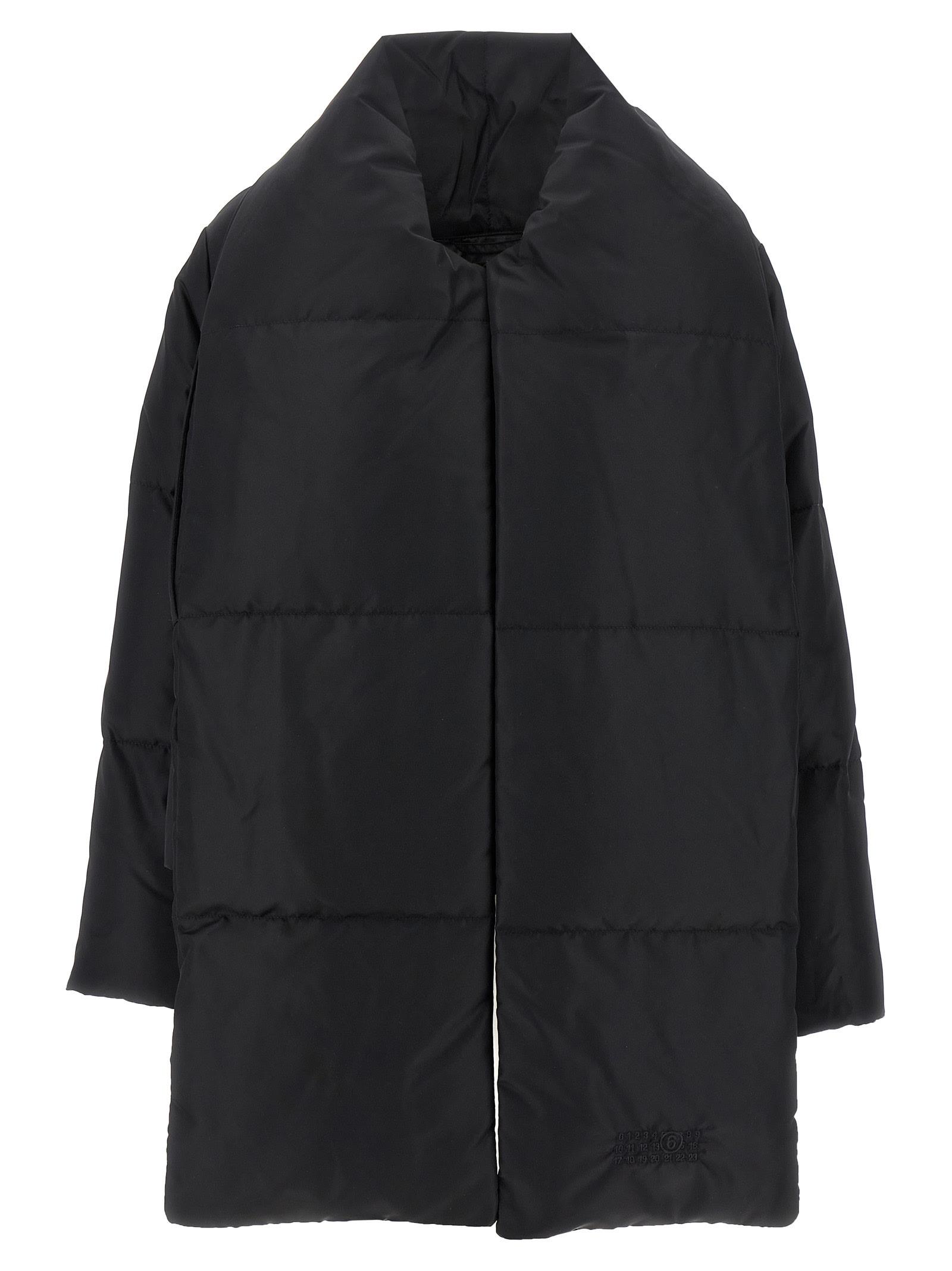 mm6 maison margiela scarf down jacket