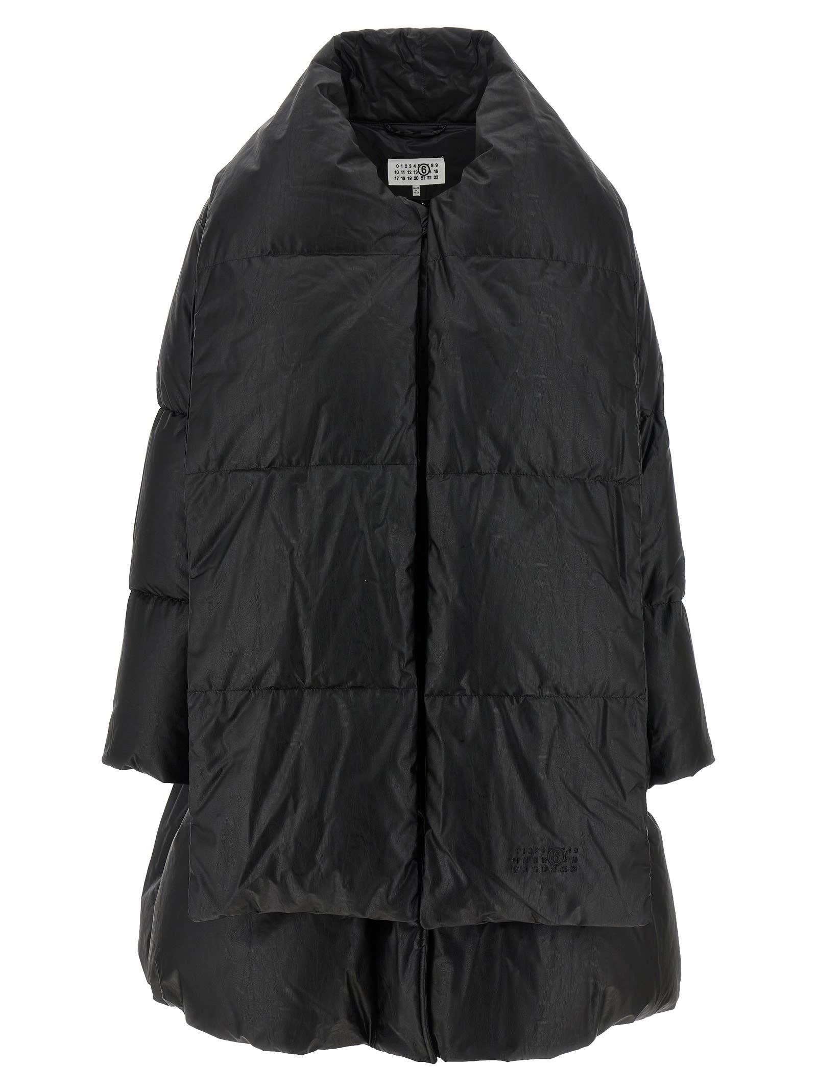 mm6 maison margiela scarf down jacket