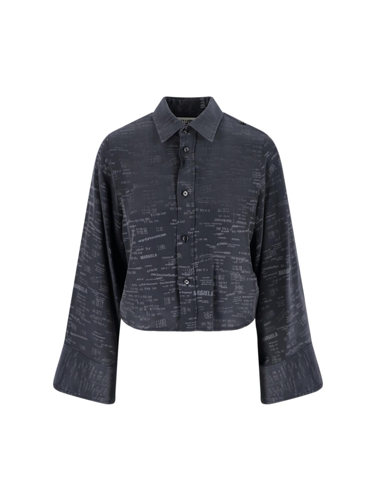 mm6 maison margiela shirts grey acetate - women