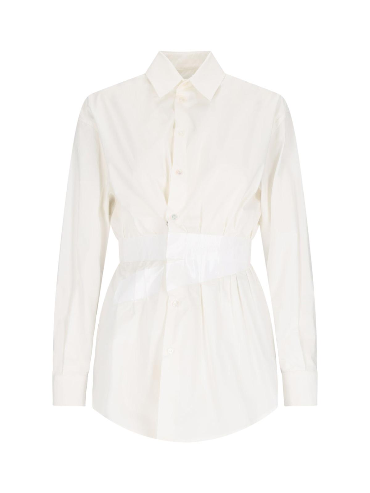 mm6 maison margiela shirts white cotton - women