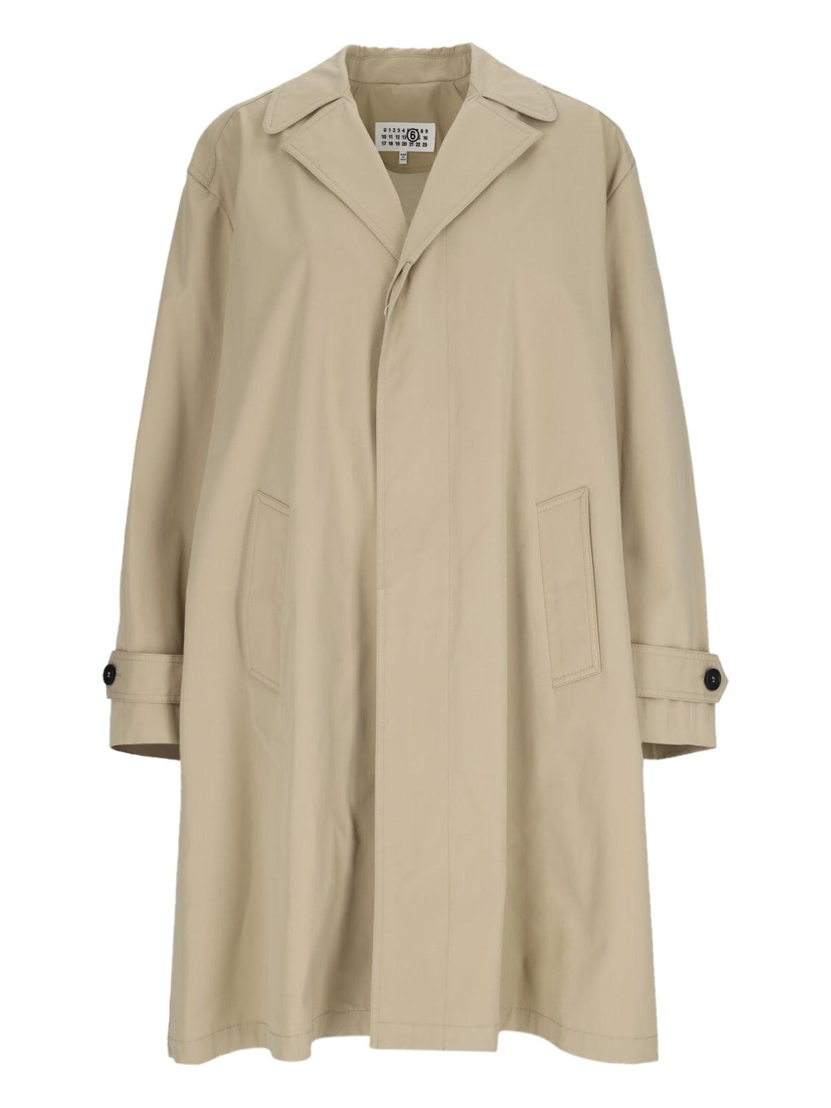mm6 maison margiela single-breasted coat