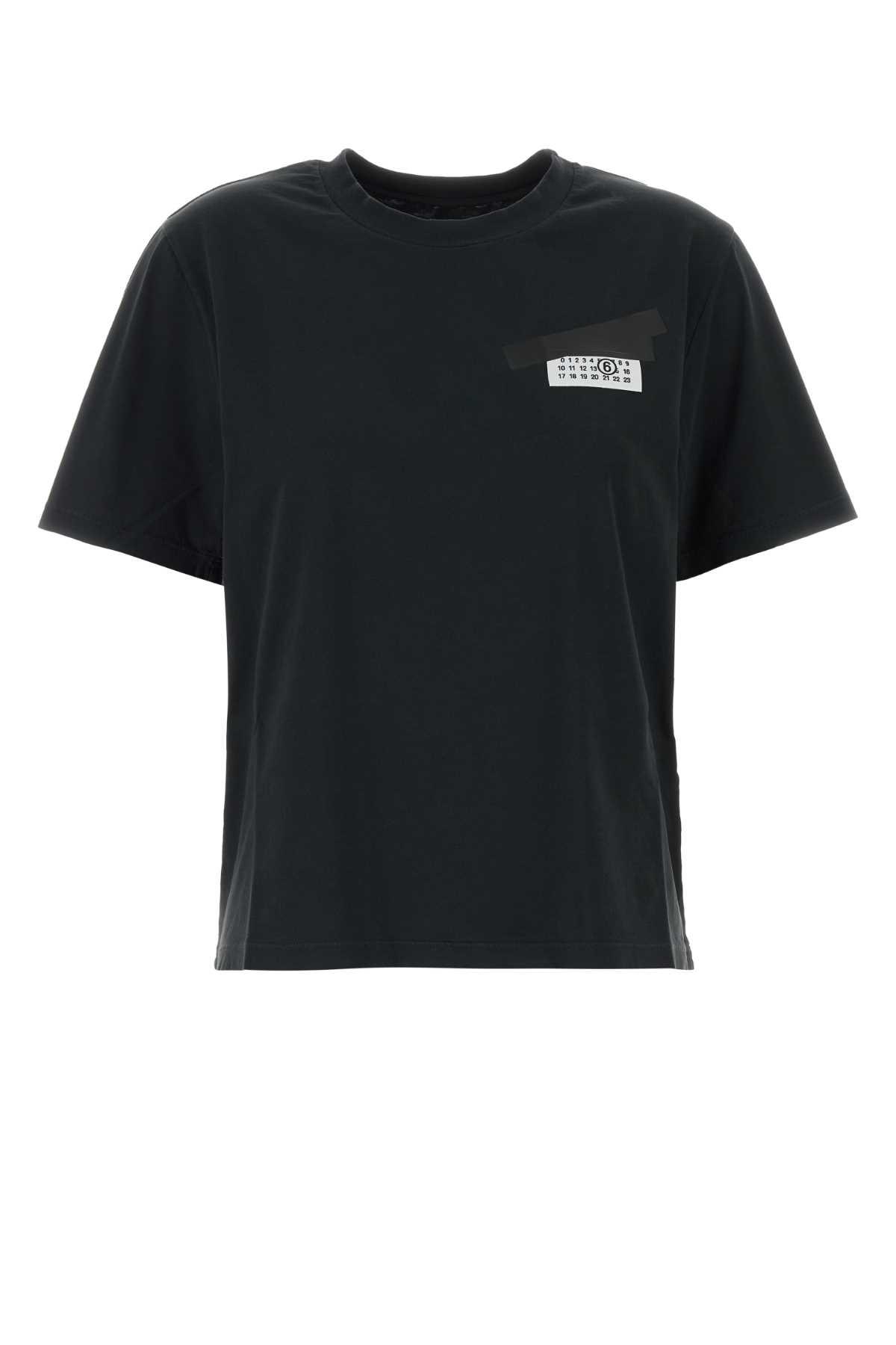 mm6 maison margiela slate cotton t-shirt