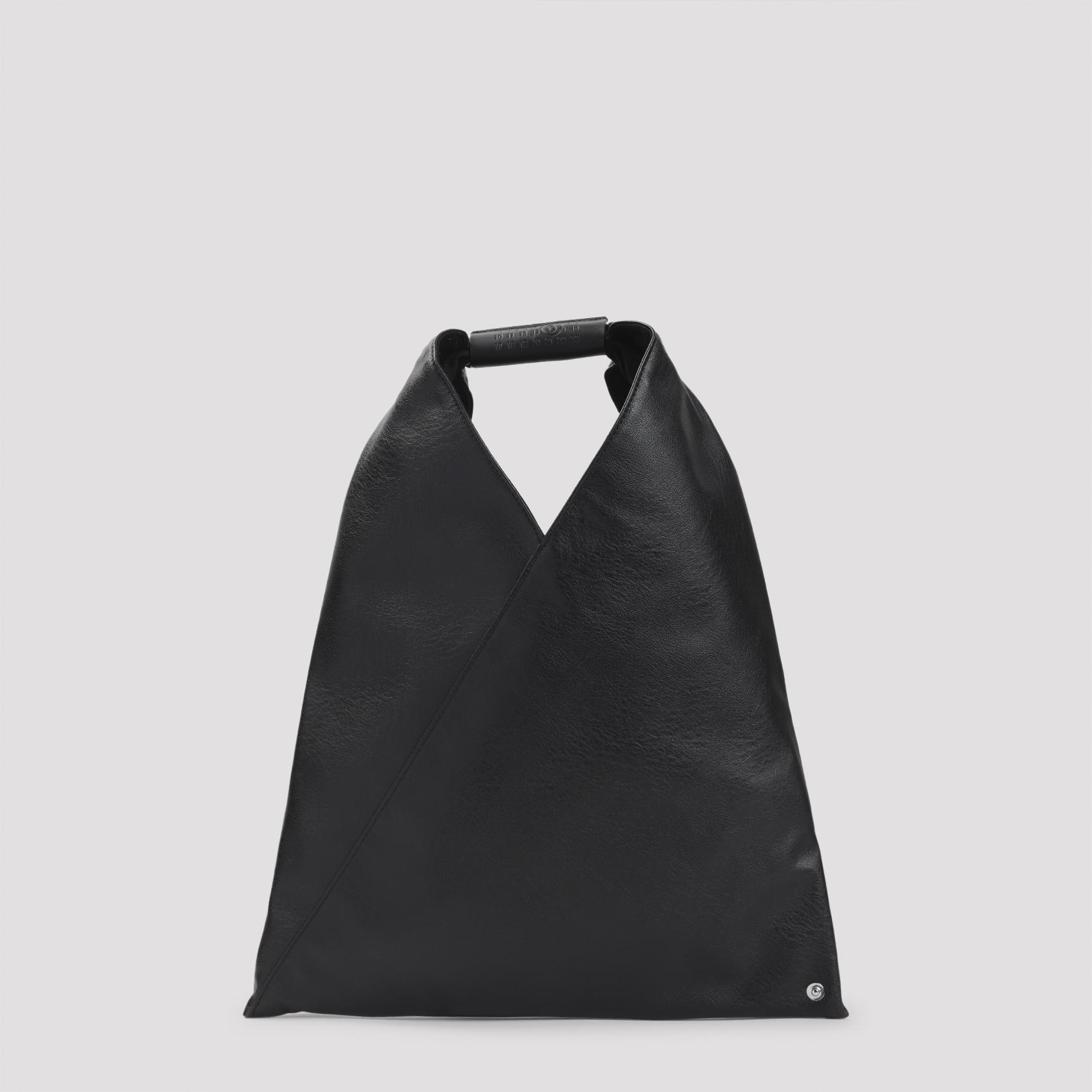 mm6 maison margiela small japanese handbag black polyurethane bag - women