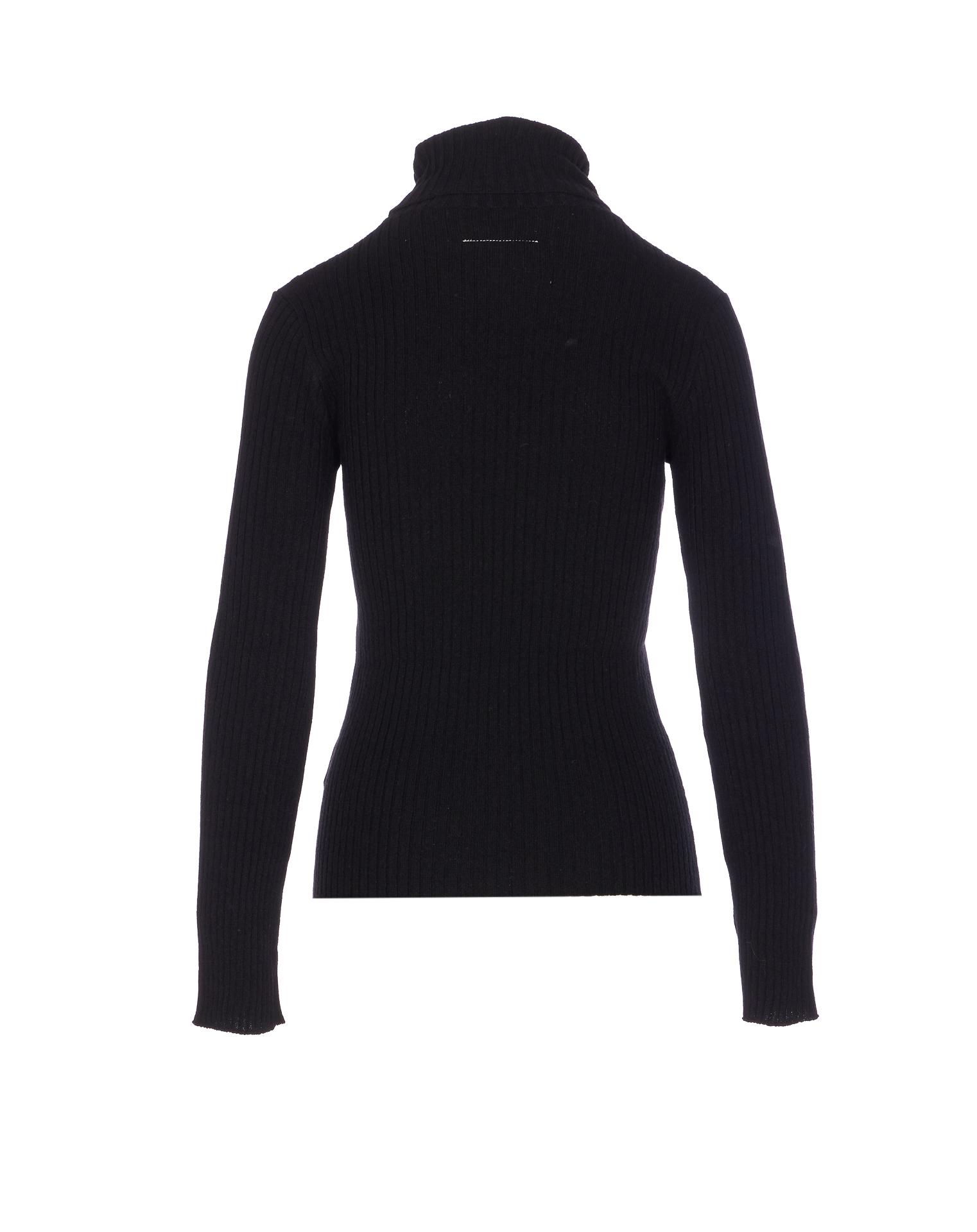 mm6 maison margiela sweaters black virgin wool - women