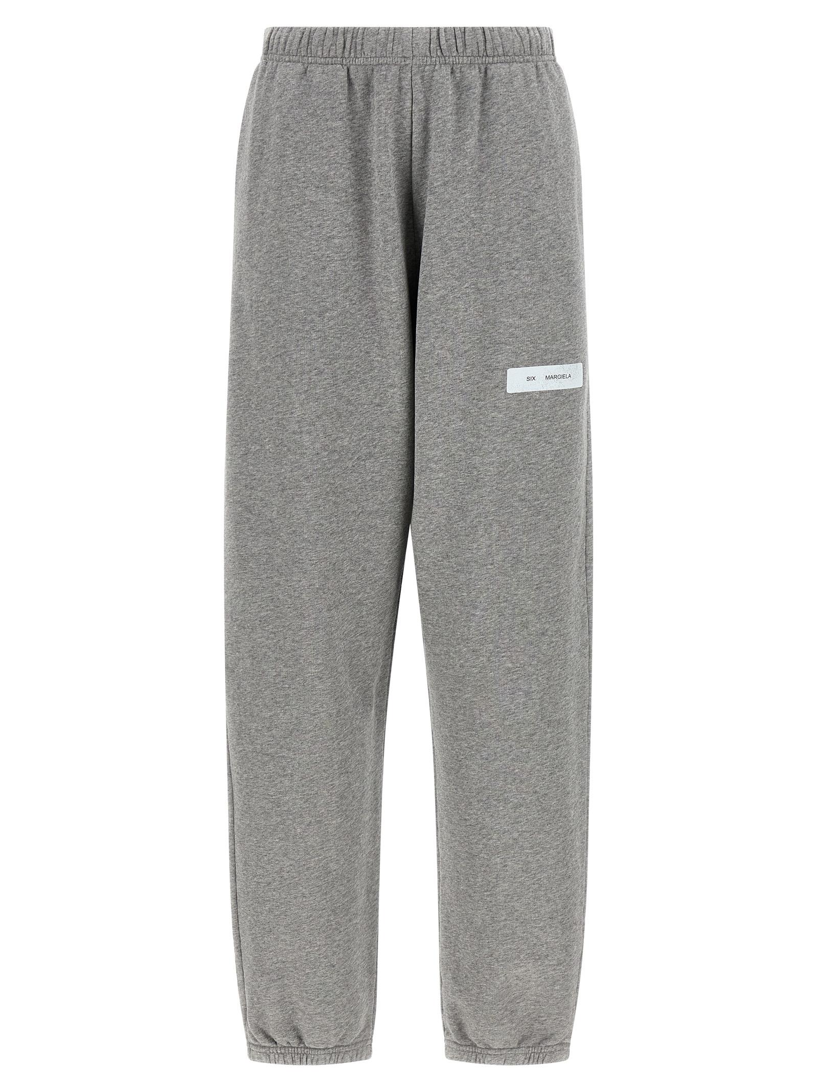 mm6 maison margiela sweatshirt joggers gray cotton pant - women