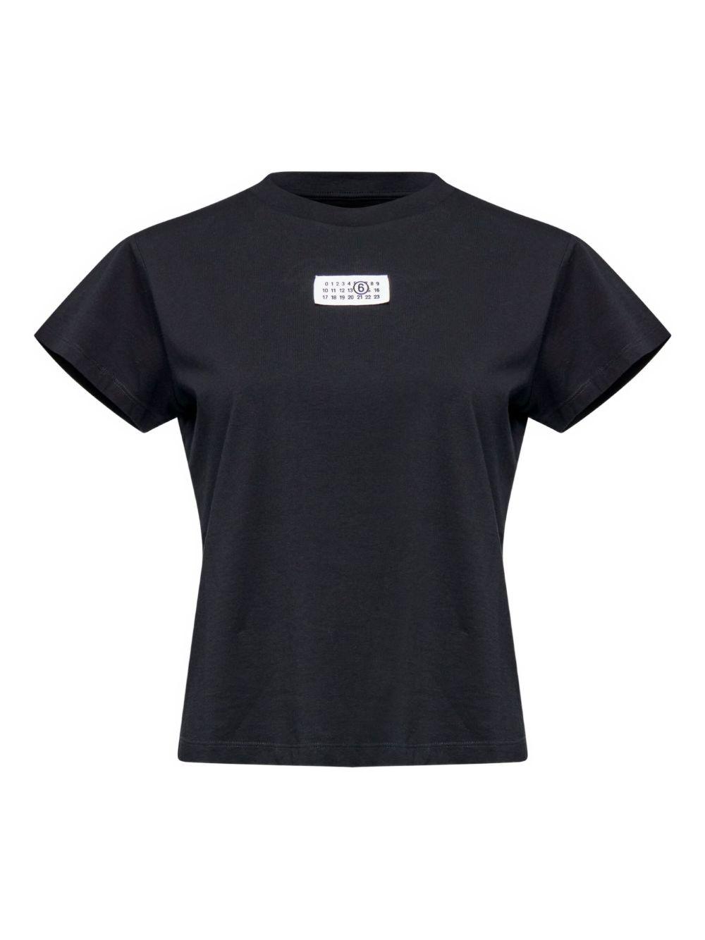 mm6 maison margiela t-shirts and polos black cotton - women
