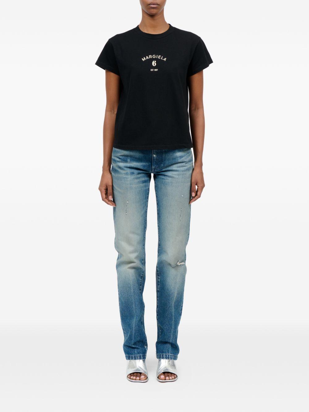 mm6 maison margiela t-shirts and polos black cotton - women