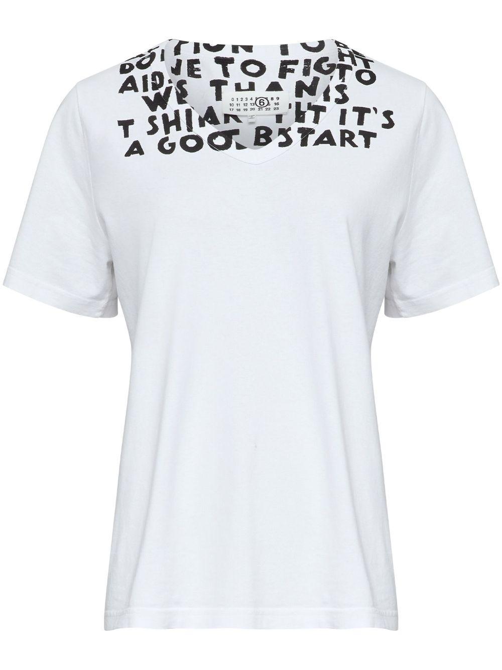 mm6 maison margiela t-shirts and polos white cotton - women