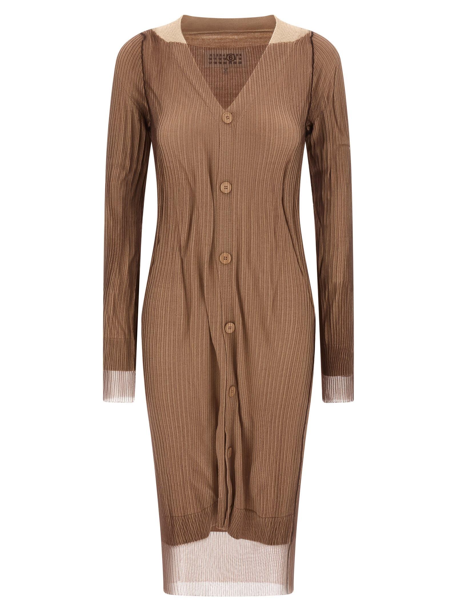 mm6 maison margiela trapped double layer dress