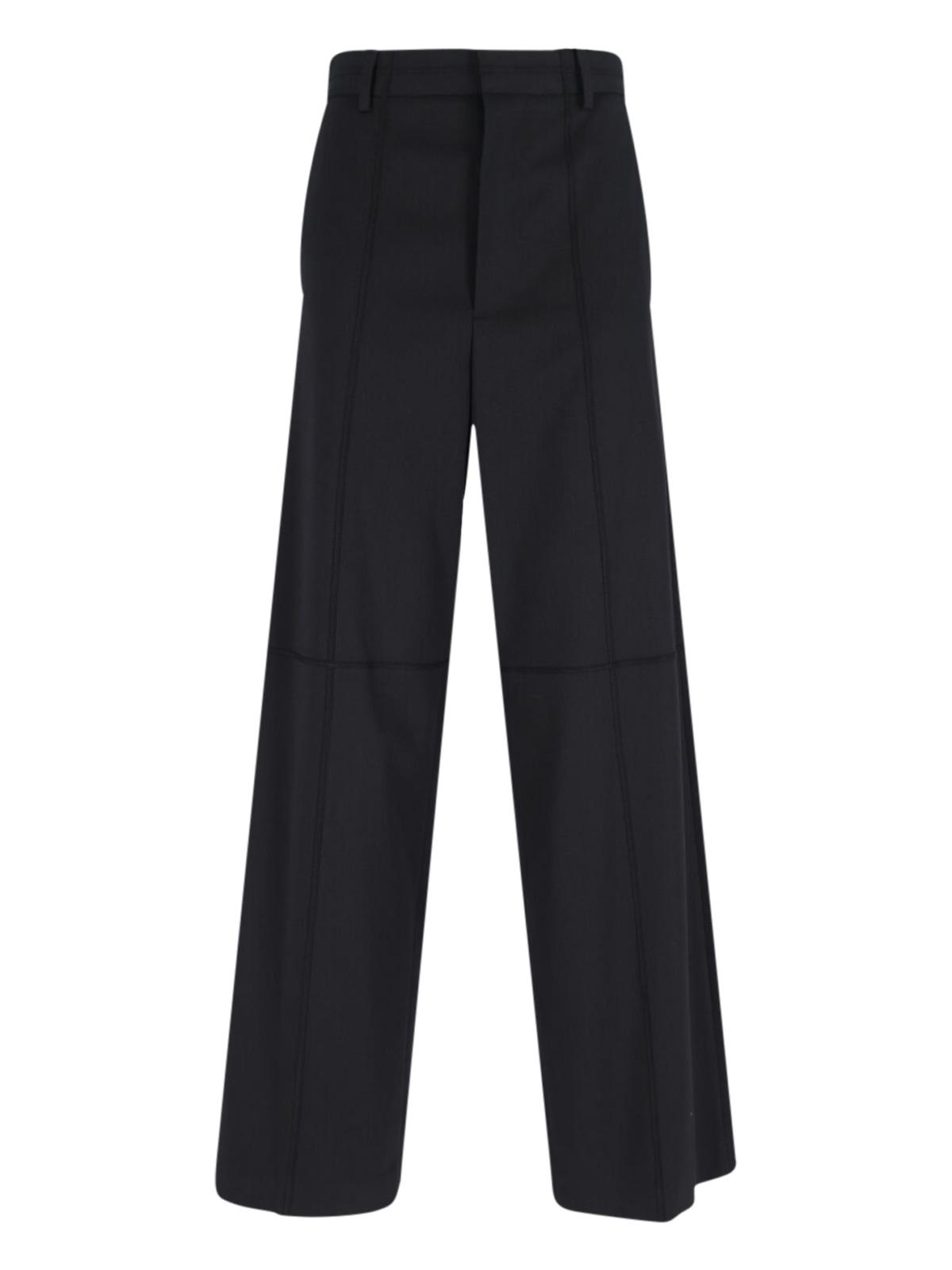 mm6 maison margiela trousers black polyester - women