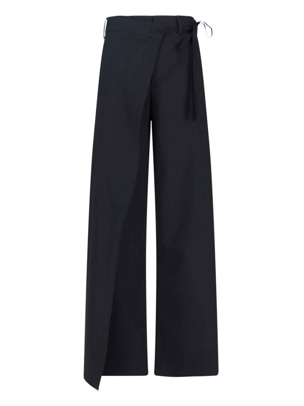 mm6 maison margiela trousers black polyester - women