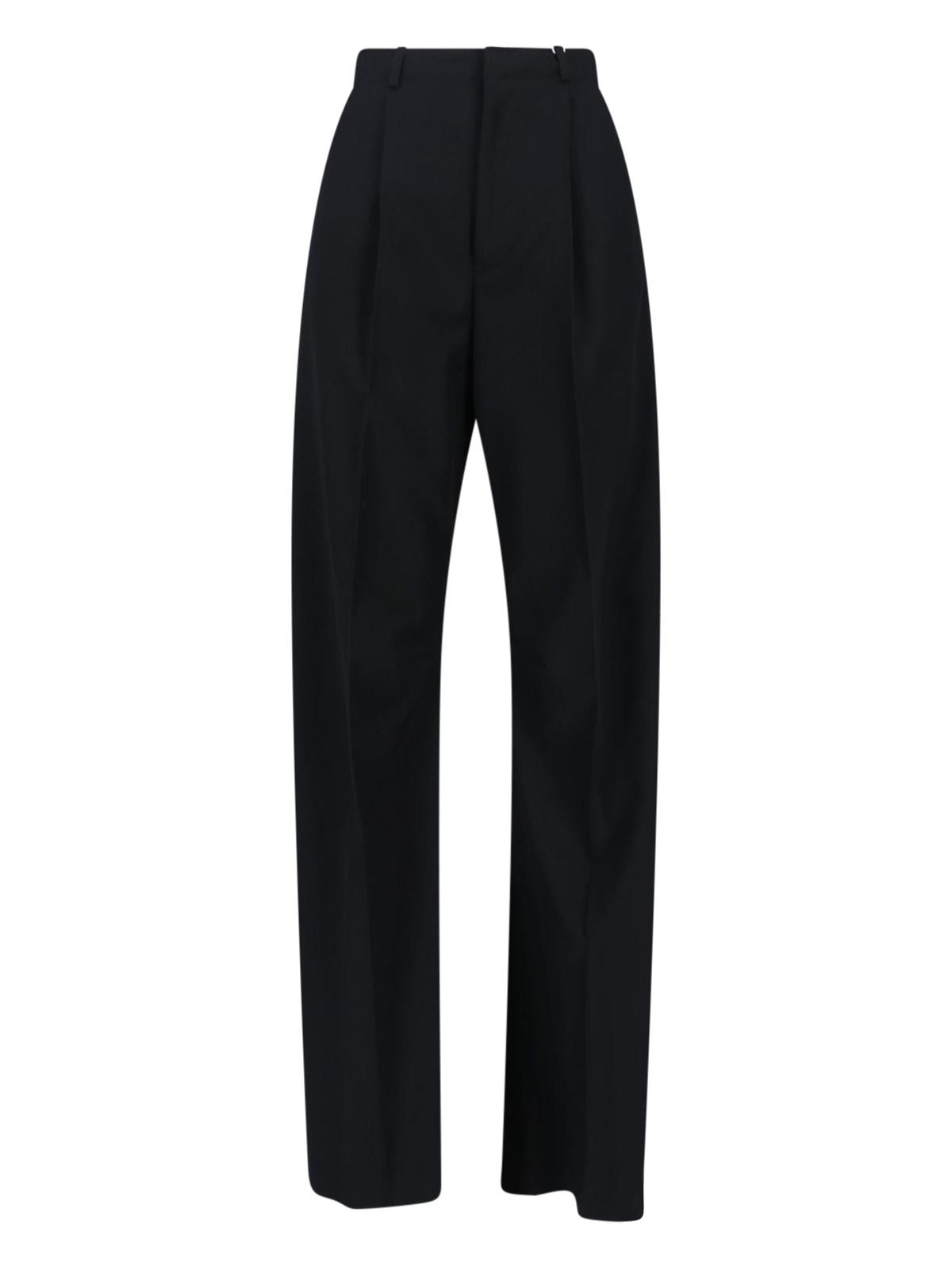 mm6 maison margiela trousers black polyester - women