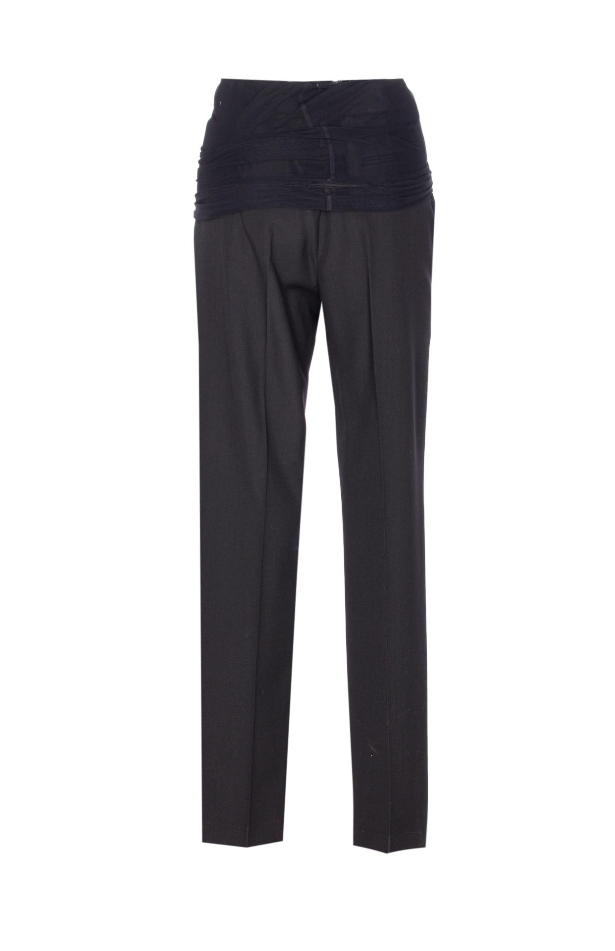 mm6 maison margiela trousers black polyester - women