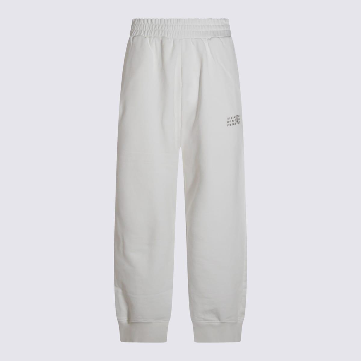 mm6 maison margiela white cotton pants