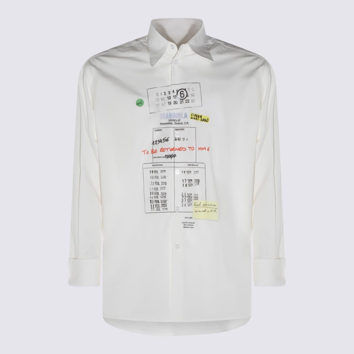 mm6 maison margiela white cotton shirt